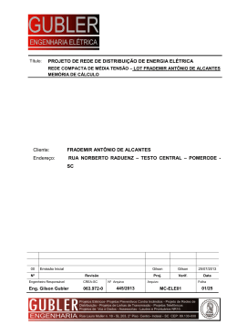 PROJETO DE REDE DE DISTRIBUI&Ccedil;&Atilde;O DE ENERGIA EL&Eacute;TRICA