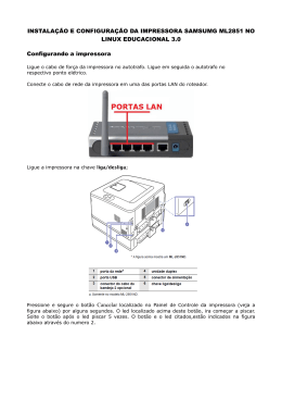 INSTALA&Ccedil;&Atilde;O E CONFIGURA&Ccedil;&Atilde;O DA IMPRESSORA SAMSUMG ML2851 NO LINUX