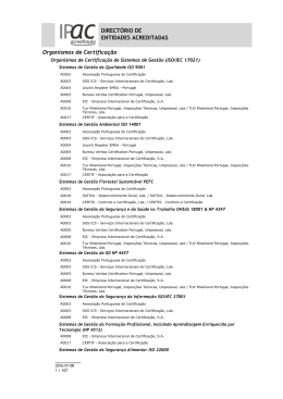 DIRECTÓRIO DE ENTIDADES ACREDITADAS Organismos