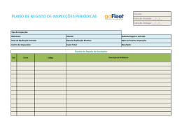 PLANO DE REGISTO DE INSPEC&Ccedil;&Otilde;ES PERI&Oacute;DICAS