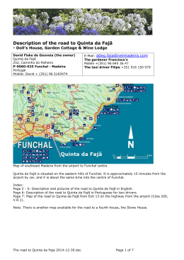 Description of the road to Quinta da Faj&atilde;