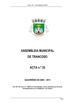 Acta 25 . - Trancoso
