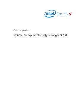Enterprise Security Manager 9.5.0 Guia de produto