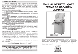 manual de instruções termo de garantia manual de