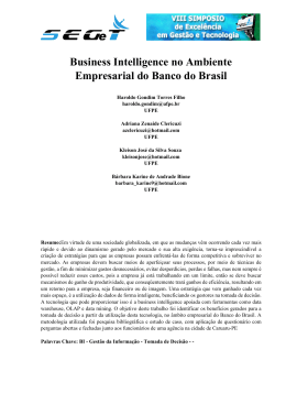 Business Intelligence no Ambiente Empresarial do Banco do Brasil