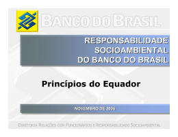 RESPONSABILIDADE SOCIOAMBIENTAL DO BANCO DO BRASIL