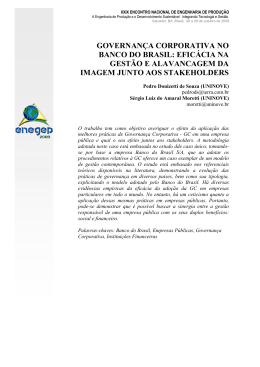 governan&ccedil;a corporativa no banco do brasil: efic&aacute;cia na