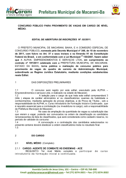 Avenida Camilo de Jesus Lima, 101 – Centro – CEP 45.760