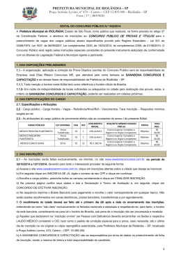 PREFEITURA MUNICIPAL DE RIOL&Acirc;NDIA &ndash; SP Pra&ccedil;a Ant&ocirc;nio