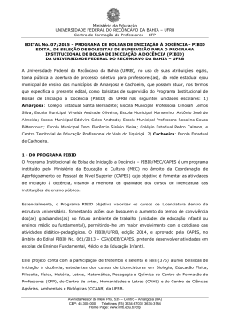 Edital N&ordm; 07/2015