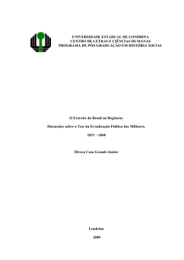 Discuss&otilde;es sobre a Tese da Erradica&ccedil;&atilde;o Pol&iacute;tica dos Militares