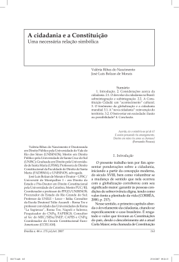 A cidadania e a Constitui&ccedil;&atilde;o