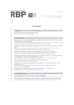 Revista Brasileira de Psiquiatria, v. 37, n. 1, 2015