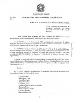 MARINHA DO BRASIL WL/JI/Ol CAPITANIA DOS PORTOS DO RIO