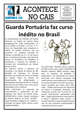 Guarda Portuária faz curso inédito no Brasil - suport-es