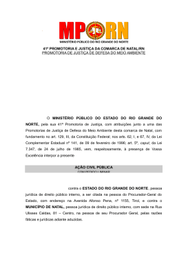 41&ordf; PROMOTORIA E JUSTI&Ccedil;A DA COMARCA DE NATAL