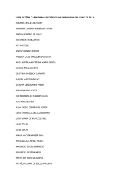 lista de títulos eleitorais recebidos na embaixada em julho de 2013