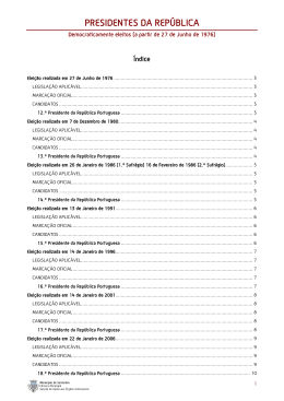 Presidentes da Rep&uacute;blica democraticamente eleitos