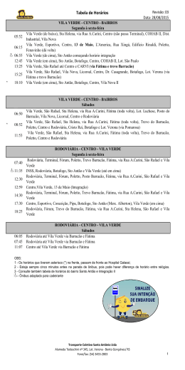 Vila Verde - Transportes Santo Ant&ocirc;nio