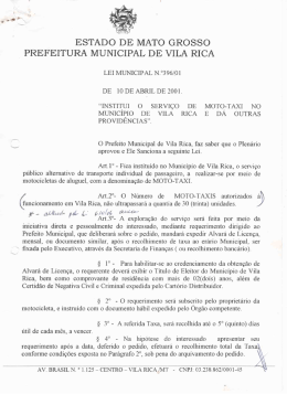 estado de mato grosso prefeitura municipal de vila rica