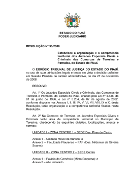 ESTADO DO PIAU&Iacute; PODER JUDICI&Aacute;RIO RESOLU&Ccedil;&Atilde;O N&ordm; 33/2008