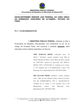 excelent&iacute;ssimo senhor juiz federal da vara &uacute;nica da subse&ccedil;&atilde;o