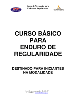 CURSO BÁSICO PARA ENDURO DE REGULARIDADE