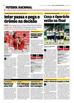 Inter passa e pega o Grêmio na decisão