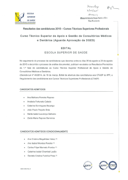 Resultados Provisórios