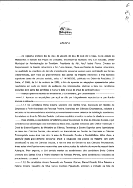 ATA N° 4 - Câmara Municipal de Matosinhos