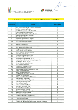 1&ordf; Ordena&ccedil;&atilde;o dos Candidatos - Agrupamento de Escolas de