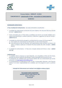 AVALIA&Ccedil;&Atilde;O DO PERFIL PESSOAL