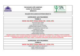INICIO: DIA 29/07 (TER&Ccedil;A-FEIRA)