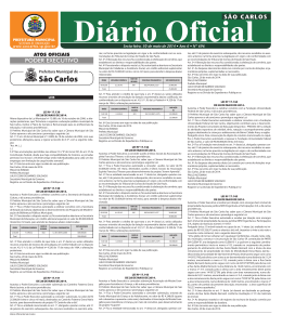 Di&aacute;rio Oficial - S&atilde;o Carlos