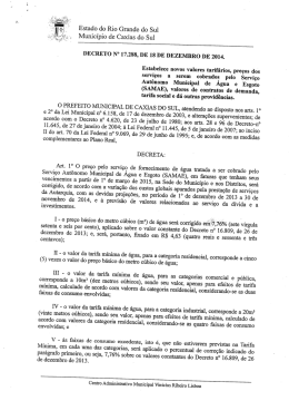 Estado do Rio Grande do Sul Munic&iacute;pio de Caxias do Sul