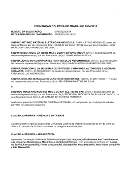 1 conven&ccedil;&atilde;o coletiva de trabalho 2014/2015