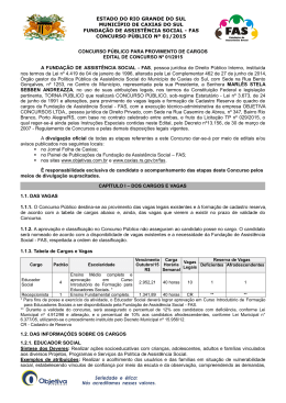 Abertura Edital - Prefeitura de Caxias do Sul/RS
