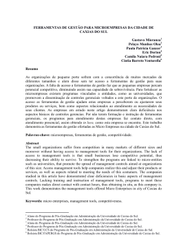 FERRAMENTAS DE GEST&Atilde;O PARA MICROEMPRESAS