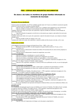 Documenta&ccedil;&atilde;o do FIES