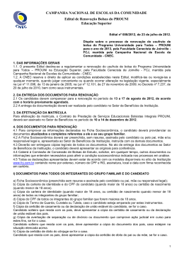 Edital de regulamento para concess&atilde;o de bolsas de estudo