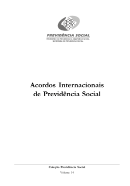Acordos Internacionais de Previd&ecirc;ncia Social