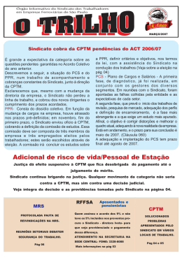 Jornal O TRILHO Edi&ccedil;&atilde;o de Mar&ccedil;o de 2007