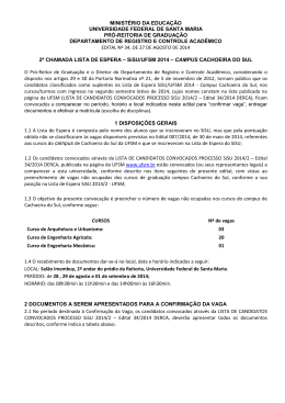 Edital 34 - Chamada Presencial Sisu