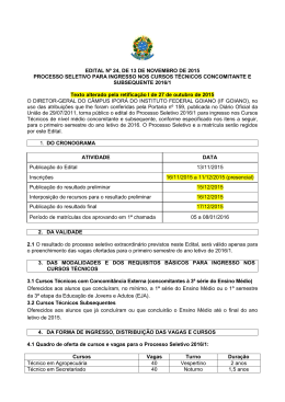 Edital retificado - Instituto Federal Goiano