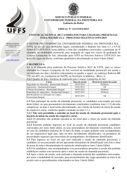 Edital Campus Laranjeiras do Sul