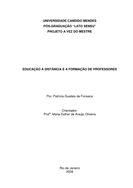 universidade candido mendes pós-graduação “lato sensu” projeto a