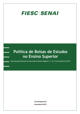 Pol&iacute;tica de Bolsas de Estudos no Ensino Superior