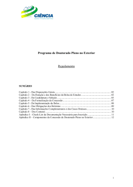 Programa de Doutorado Pleno no Exterior Regulamento