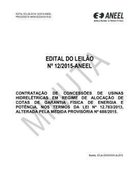 EDITAL DO LEILÃO Nº 12/2015