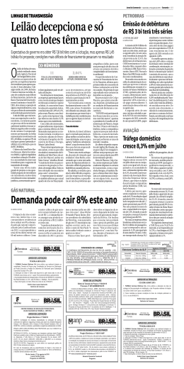 Leil&atilde;o decepciona e s&oacute; quatro lotes t&ecirc;m proposta